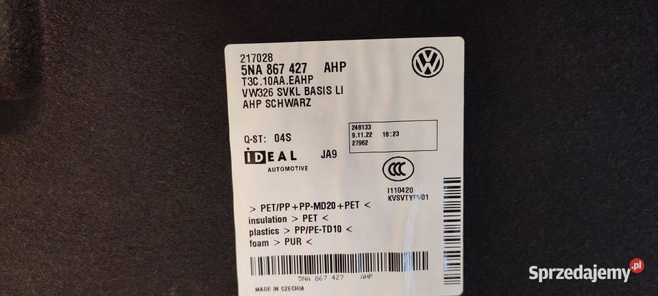 VW TIGUAN II BOCZEK BAGAŻNIKA LEWY 5NA867427 sprzedam