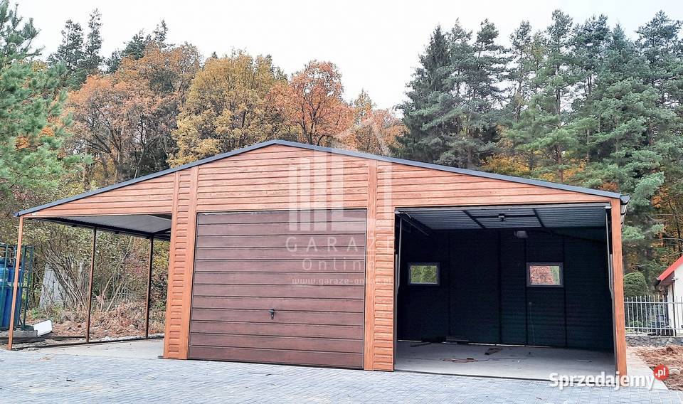 GARAŻ BLASZANY 65m x 6m 3m wiata 2x Brama drzwi 39m2 Wieliczka sprzedam
