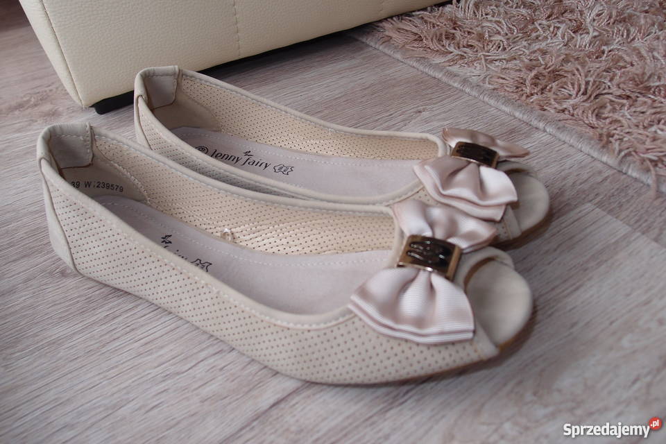 Baleriny balerinki z odkrytym palcem peep toe 39 Inna marka Gdańsk