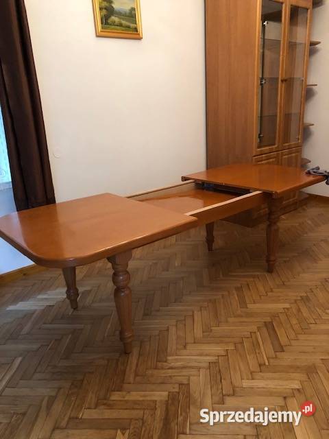 Drewnianysolidny duży stół z krzesłami 78cm małopolskie Kraków