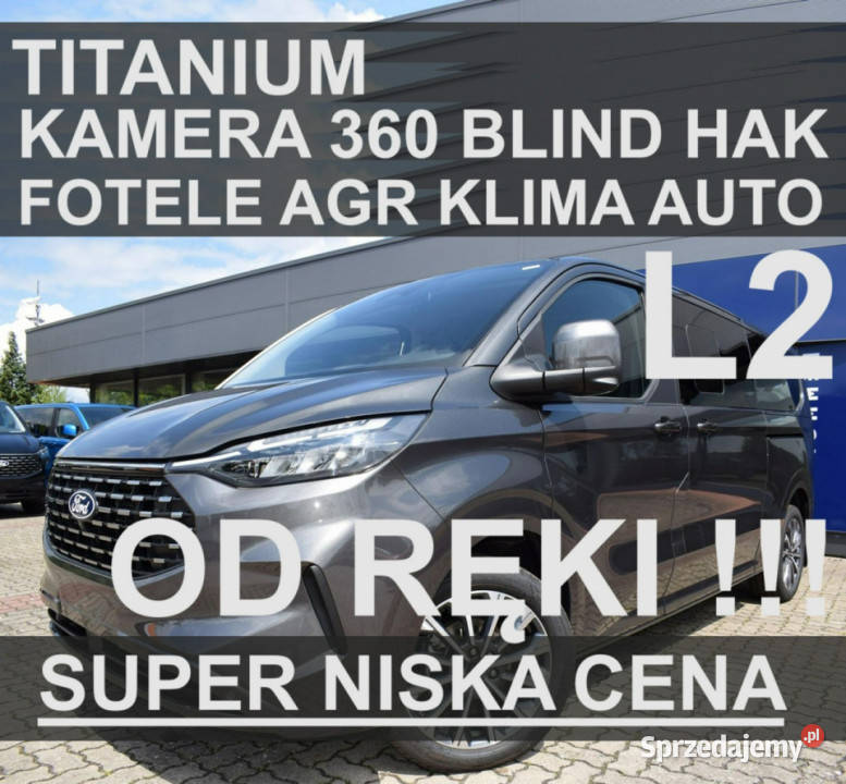 Ford Tourneo Custom Titanium 170 L2 Kamera 360 asystent pasa ruchu Szczecinek