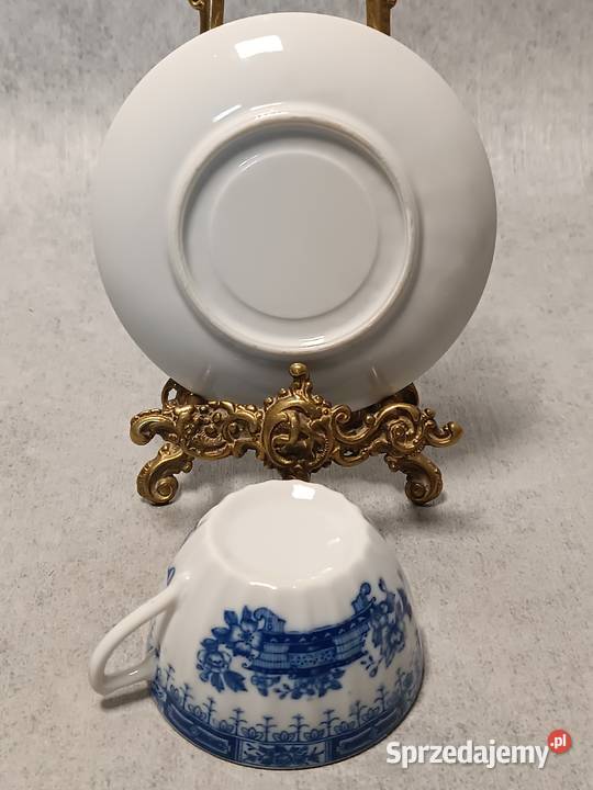 Porcelana Duet Blau Filiżanka Kobaltowy Wzór Dobrzany