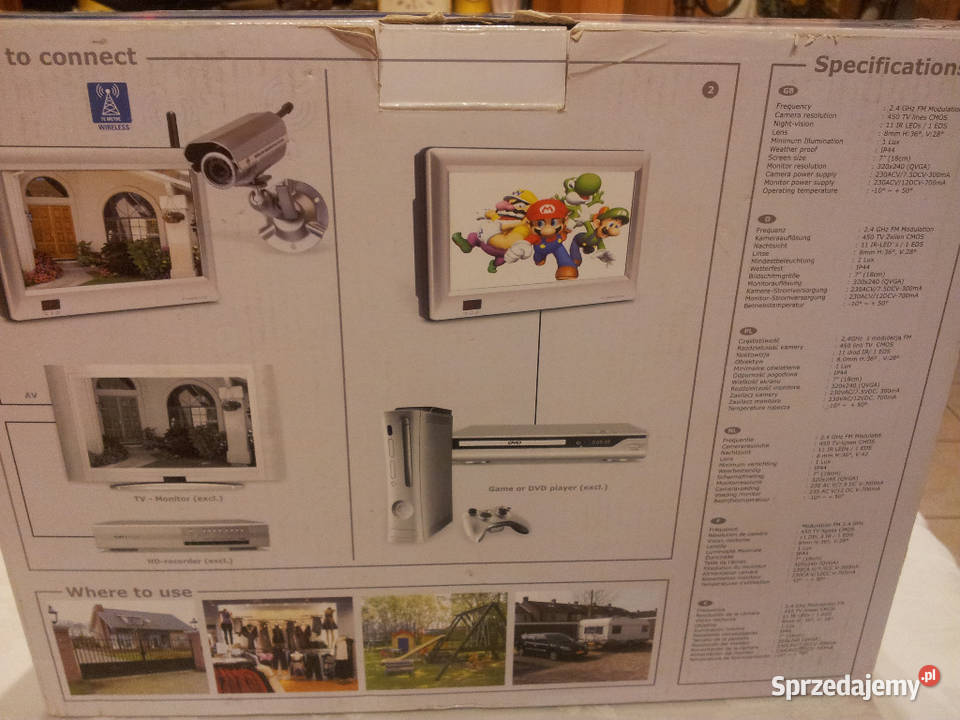 Monitor kolor LCD KAMERA Zestaw ELRO CS97S Wisła