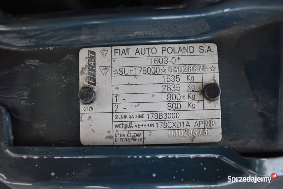 Fiat Siena 16 16V HL 101 piękny stan wjazd do Warszawa