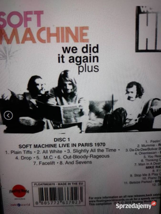 Archiwum psychodelic rocka SOFT MACHINE LIVE Płyty i kasety Rzeszów