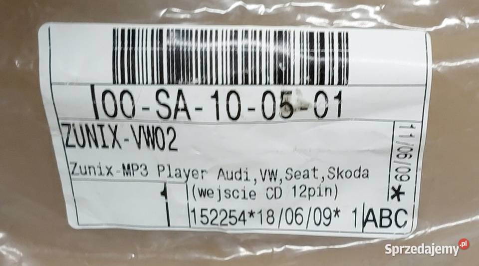 EMULATOR ZMIENIARKA ZUNIX CD AUX USB SD VW AUDI Mielęcin