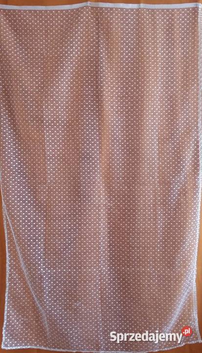 Firanka biała w kostkę pełną i otwartą wymiary łódzkie Łódź