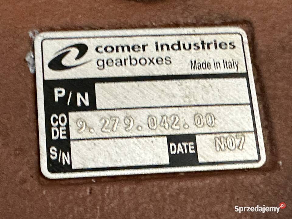 Skrzynia przekładnia kątowa COMER INDUSTRIES nieuszkodzony Chmielniki