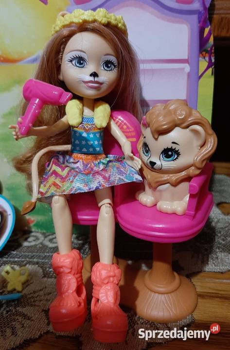 Lalka Enchantimals Lacey Lion z salonem i śląskie Zabrzeg