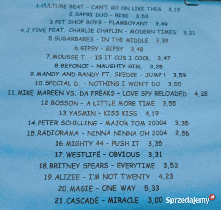 Dance hits 2004 Radiorama Alizee MMareen Pet Gliwice sprzedam
