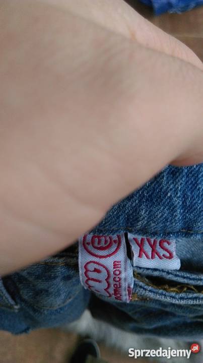 Spodnie boyfriend XXS wow przecierane niebieski małopolskie Zembrzyce sprzedam