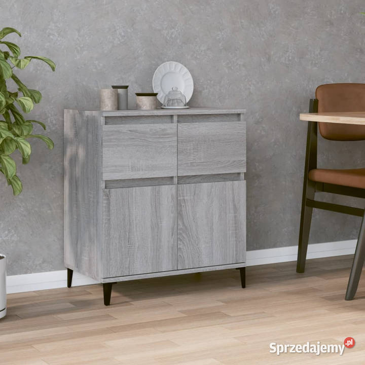 Komoda szary dąb sonoma 60x35x70 materiał