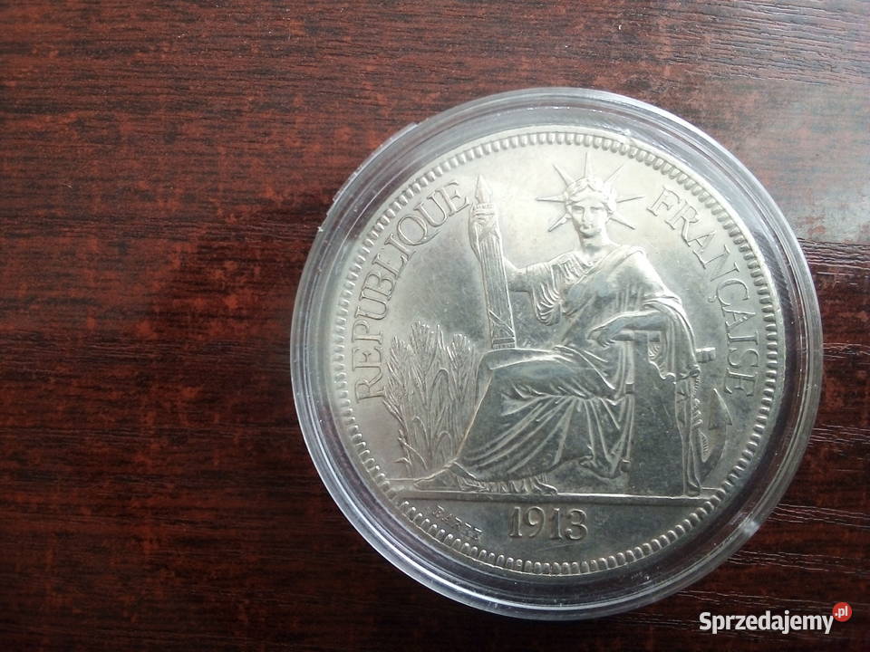 Moneta 1 piastr Indochiny 1913 Pozostałe mazowieckie