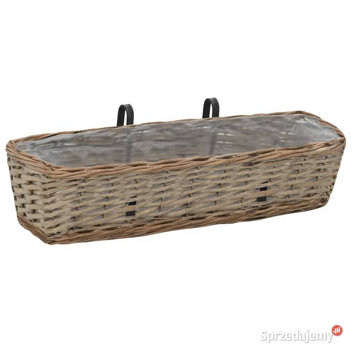 Donice balkonowe 2 wiklina z wyściółką z PE 60 Warszawa sprzedam