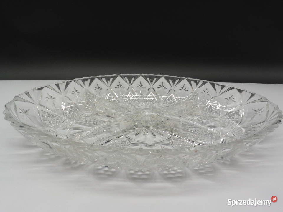 Szklana patera dzielona Kabaret