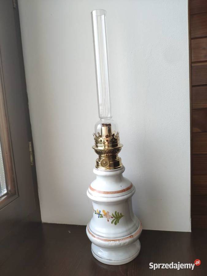 Stara francuska porcelanowa lampa naftowa 331 Kraków