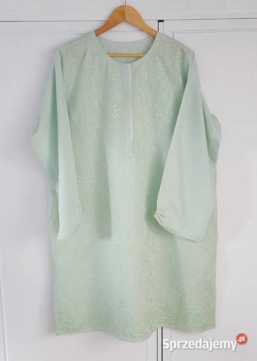 Nowa tunika indyjska XXL 44 bawełniana pastelowa Bluzki i koszule Szczecin
