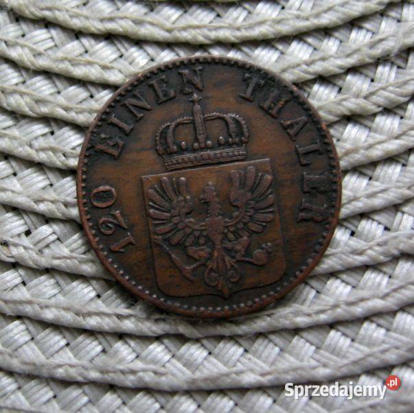 Niemcy Prusy 3 pfennigi 1865r A Ładna
