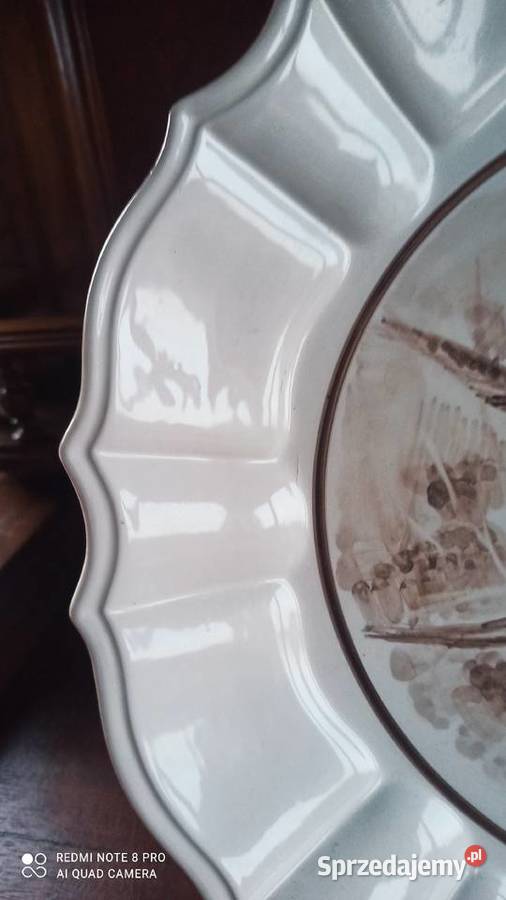 Patera Kuropatwy Z dedykacją Z tyłu patery Gruba Gdańsk