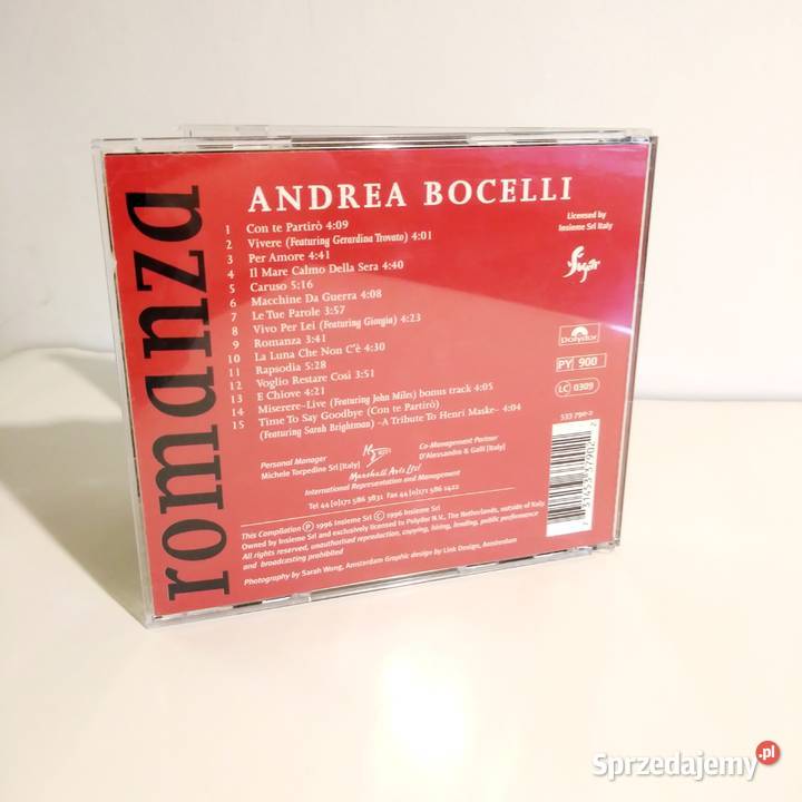 Andrea Bocelli Romanza Sarah Brightman 1 wydanie Łódź sprzedam