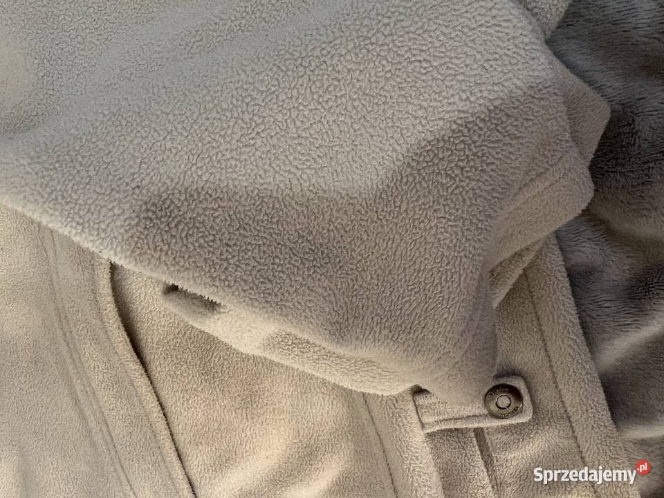 Kremowy płaszcz sweter długi polarowy Dickies podkarpackie Jasło