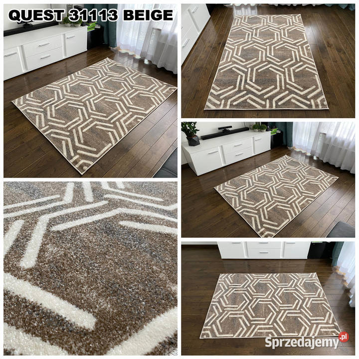 GĘSTY DYWAN 120X170 QUEST 31113 RÓŻNE WYMIARY podlaskie Białystok