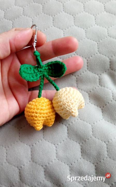 Tulipany wykonane na szydełku brelok łódzkie Łask