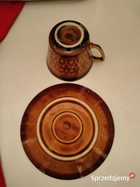 Filiżanka Tułowice PRL aztecki wzór Porcelana i szkło Choszczno sprzedam