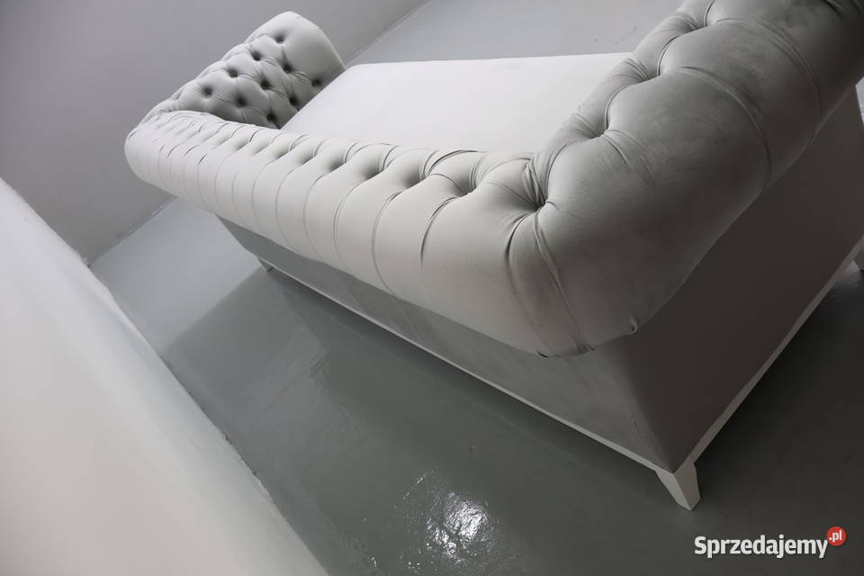 SYR NOWA SZARA 3 osobowa sofa Chesterfield wielkopolskie