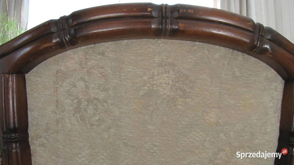 Fotel stylowy z rafią tapicerką mebel Stare Miasto sprzedam
