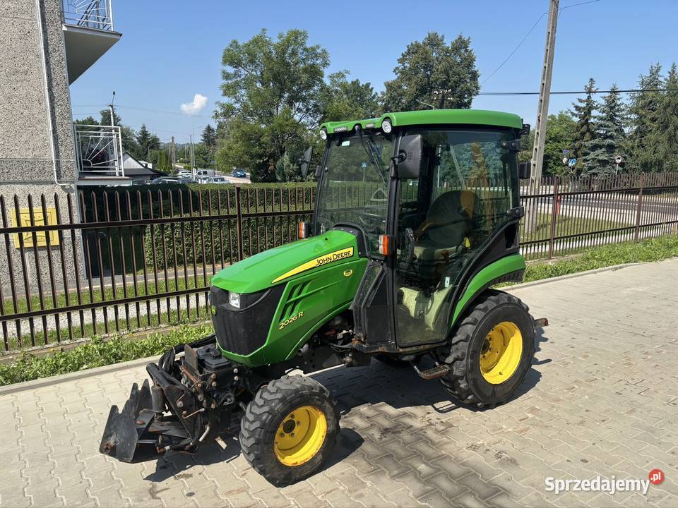 Traktorek John deere 2026r pług posypywarka