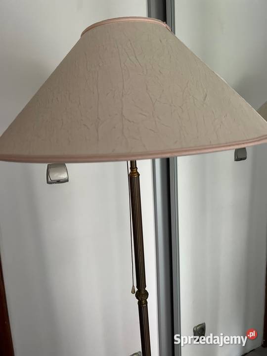 Duża Piękna Lampa mosiężna PRL Lampy podłogowe Bystrzyca Kłodzka