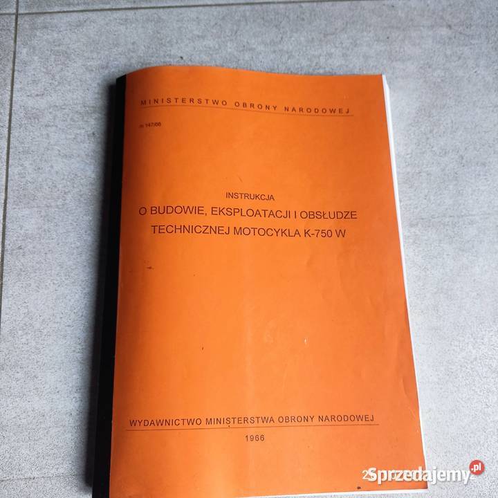Motocykl K750 W instrukcja obsługi