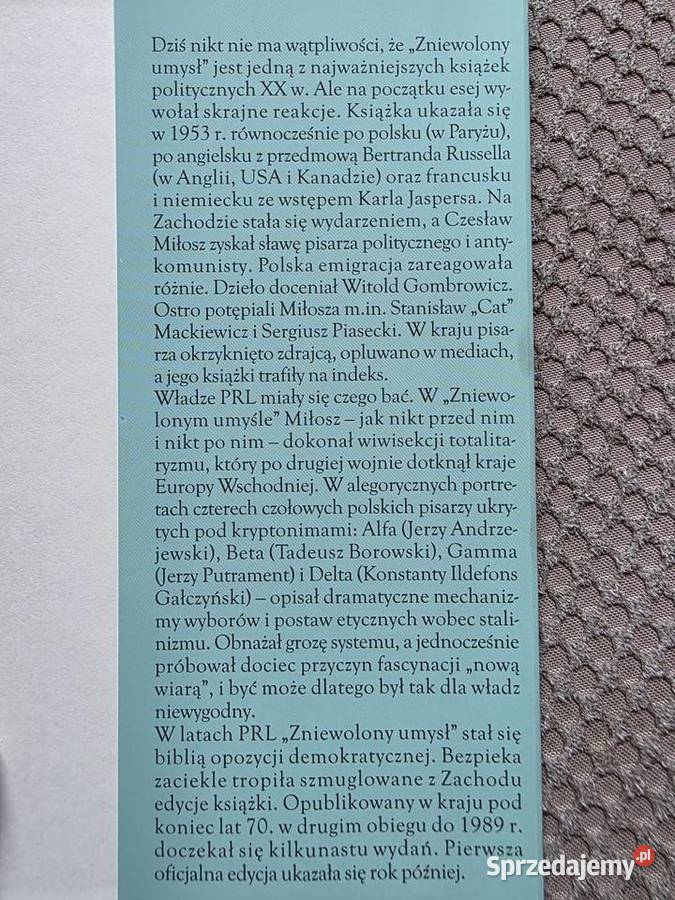 Czesław Miłosz Zniewolony umysł