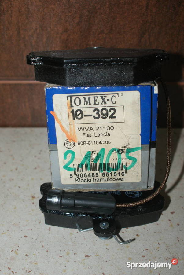 10392 TOMEX brakes KLOCKI HAMULC FIAT TIPO osobowe Białobrzegi