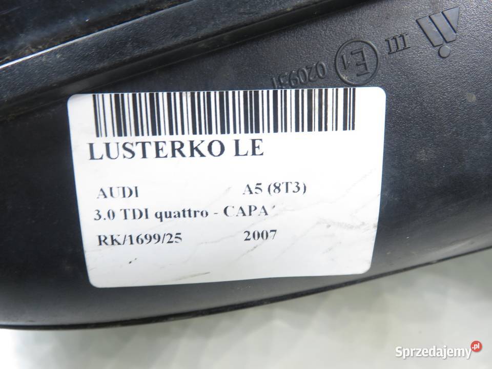 LUSTERKO LEWE AUDI A5 8T3 LZ9Y 10 PINÓW