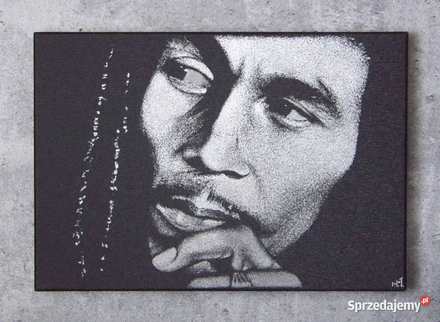 Bob Marley obraz ręcznie grawerowany...Staloryt
