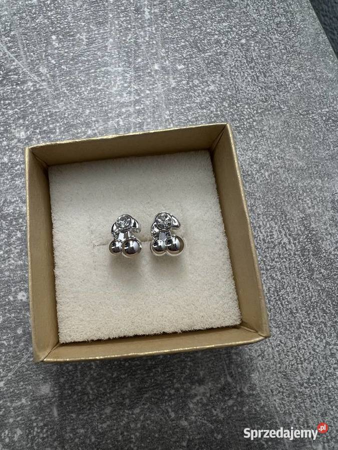 Kolczyki srebrne wiśnie wiśnia Jasło