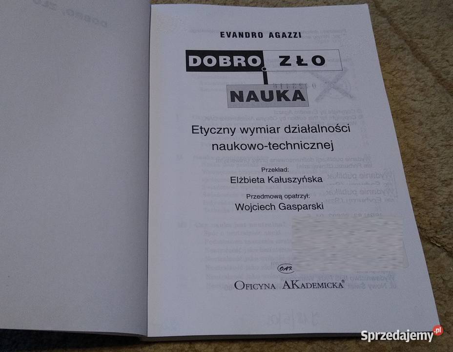 Dobro zło i nauka etyczny wymiar Evandro Agazzi Gdańsk