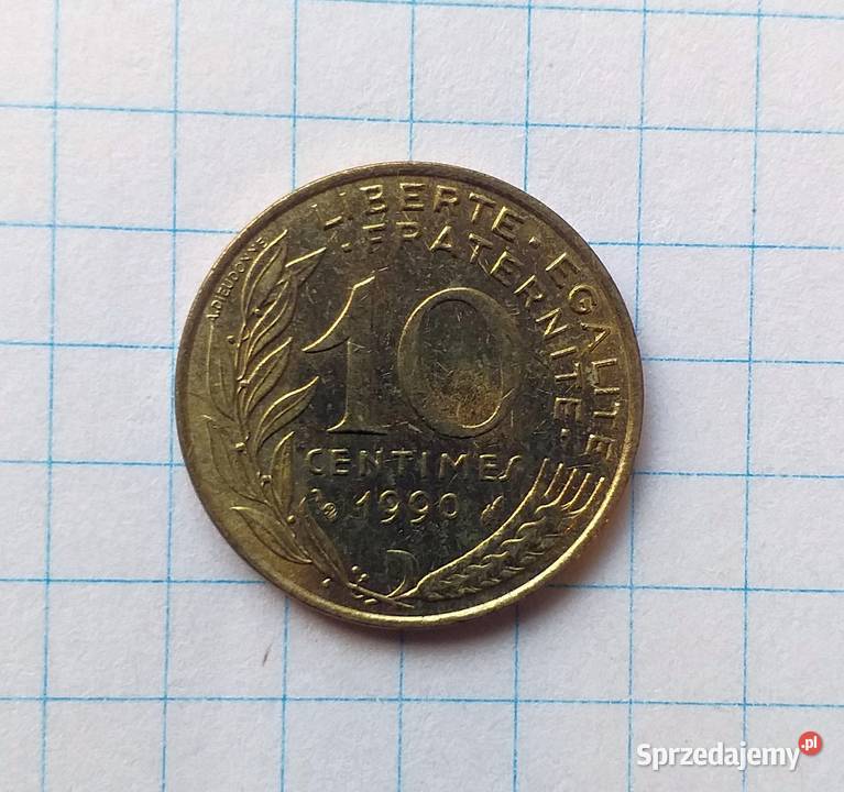 10 CENTIMES 1990 FRANCJA Piszczac