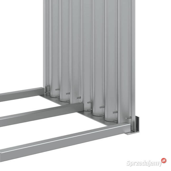 Stojak na drewno srebrny 120x45x100 stal mazowieckie
