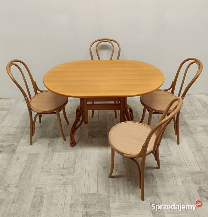 stół stolik model Thonet z krzesłami do kuchni Radomsko