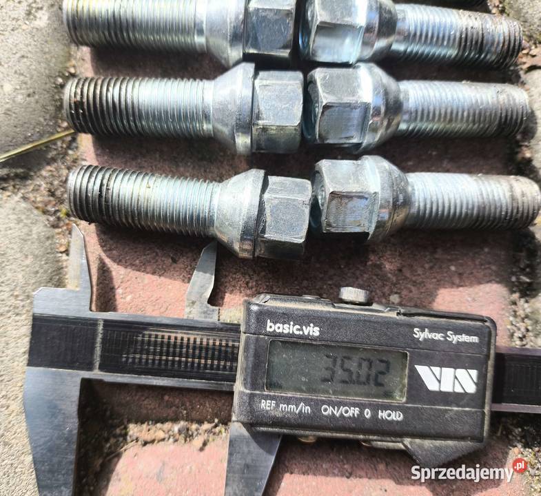 śruby do kół stożek 20 sztuk 35mm M14 klucz 17 Warszawa