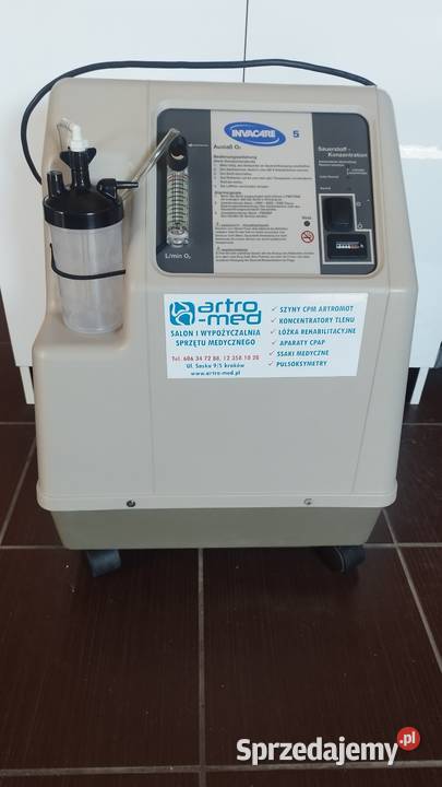 Stacjonarny koncentrator tlenu Invacare 5 do 5 Zembrzyce sprzedam
