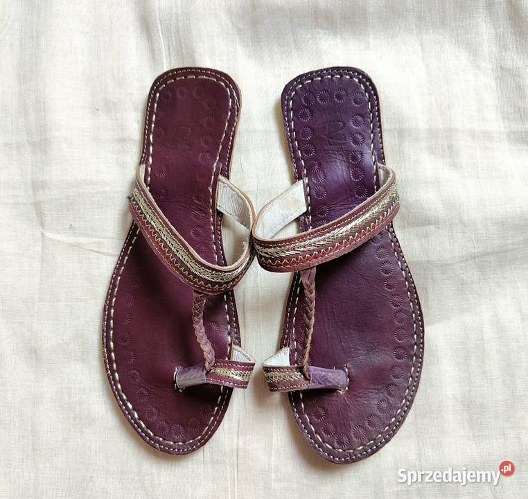 Skórzane japonki kohalpuri 39 brązowe orientalne inna Szczecin