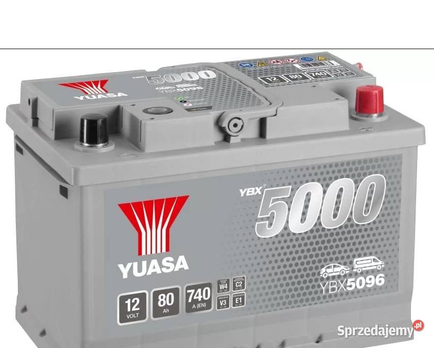 Akumulator Yuasa Silver 12V 80Ah 740A Prawy Plus Ostrów Wielkopolski
