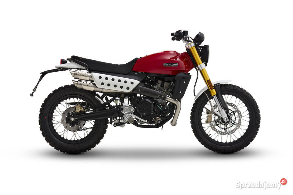 Motocykl Fantic Caballero 500 Scrambler czerwony nieuszkodzony