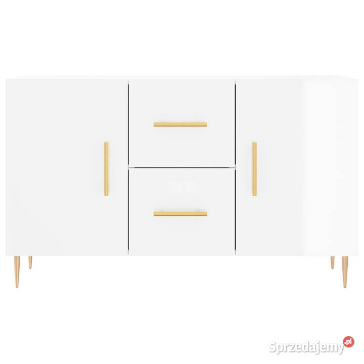 Komoda biała z połyskiem 100x36x60 materiał