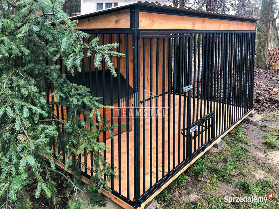 Kojec psów 3x2m Wiatrołap Drewniana podłoga Dla psów