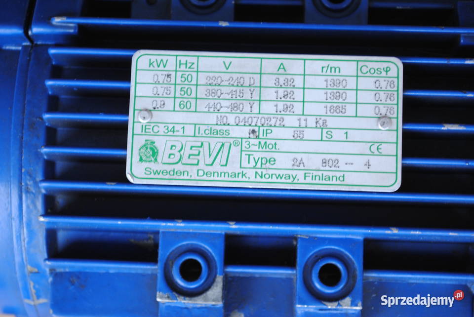 Silnik 075 kW 3 fazowy 1390 obr kołnierzowy mazowieckie Błonie